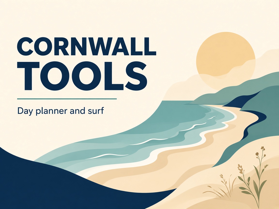 Cornwall day planner and surf tools poster